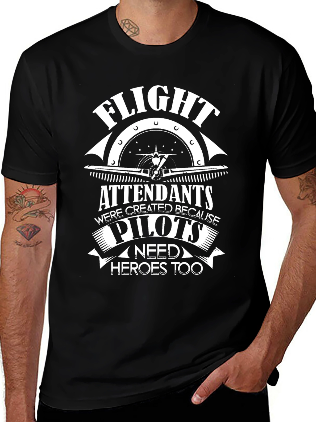Flight Attendant Pilot Hero T-Shirt