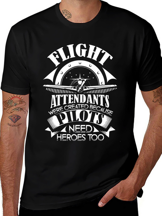 Flight Attendant Pilot Hero T-Shirt