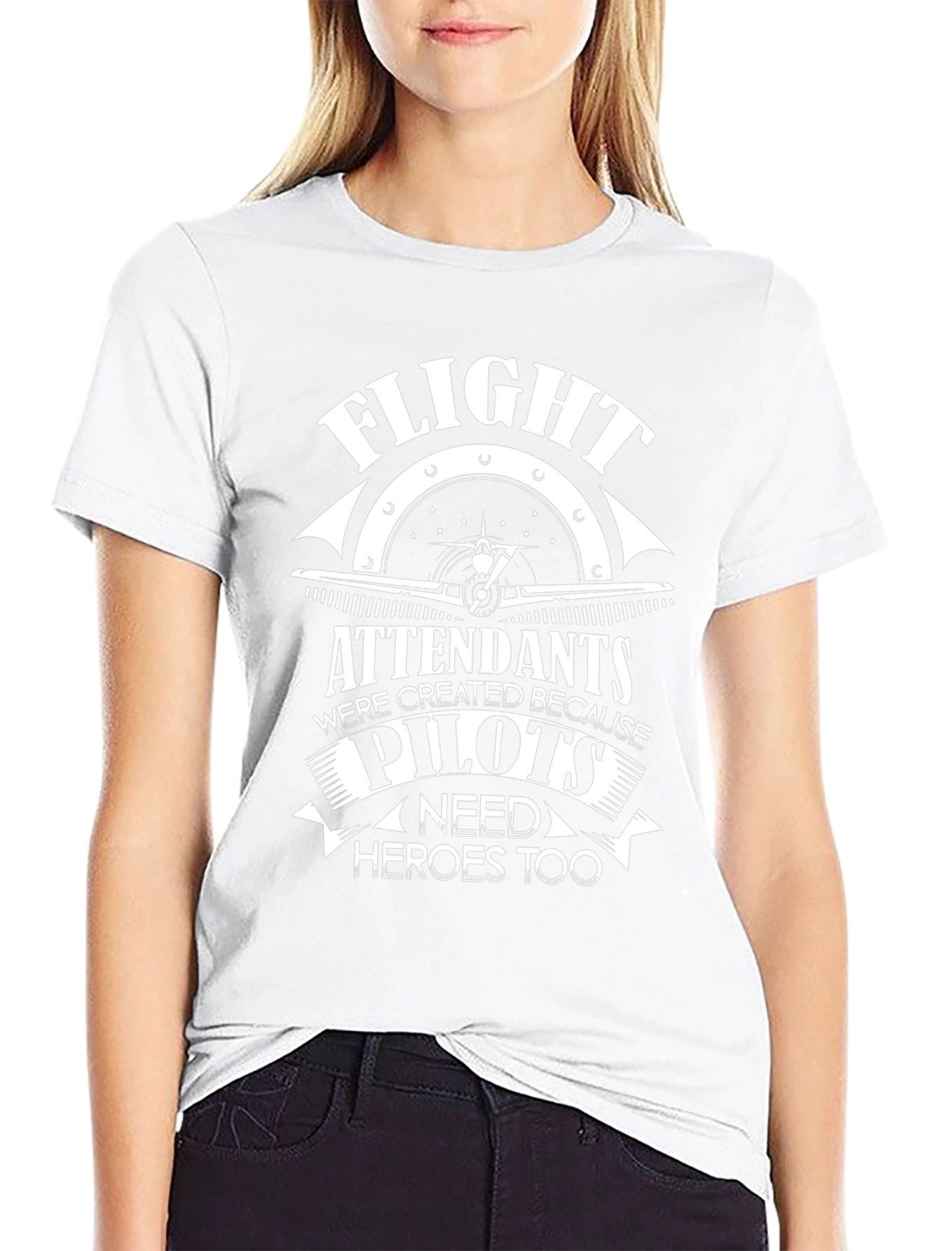 Flight Attendant Pilot Hero T-Shirt
