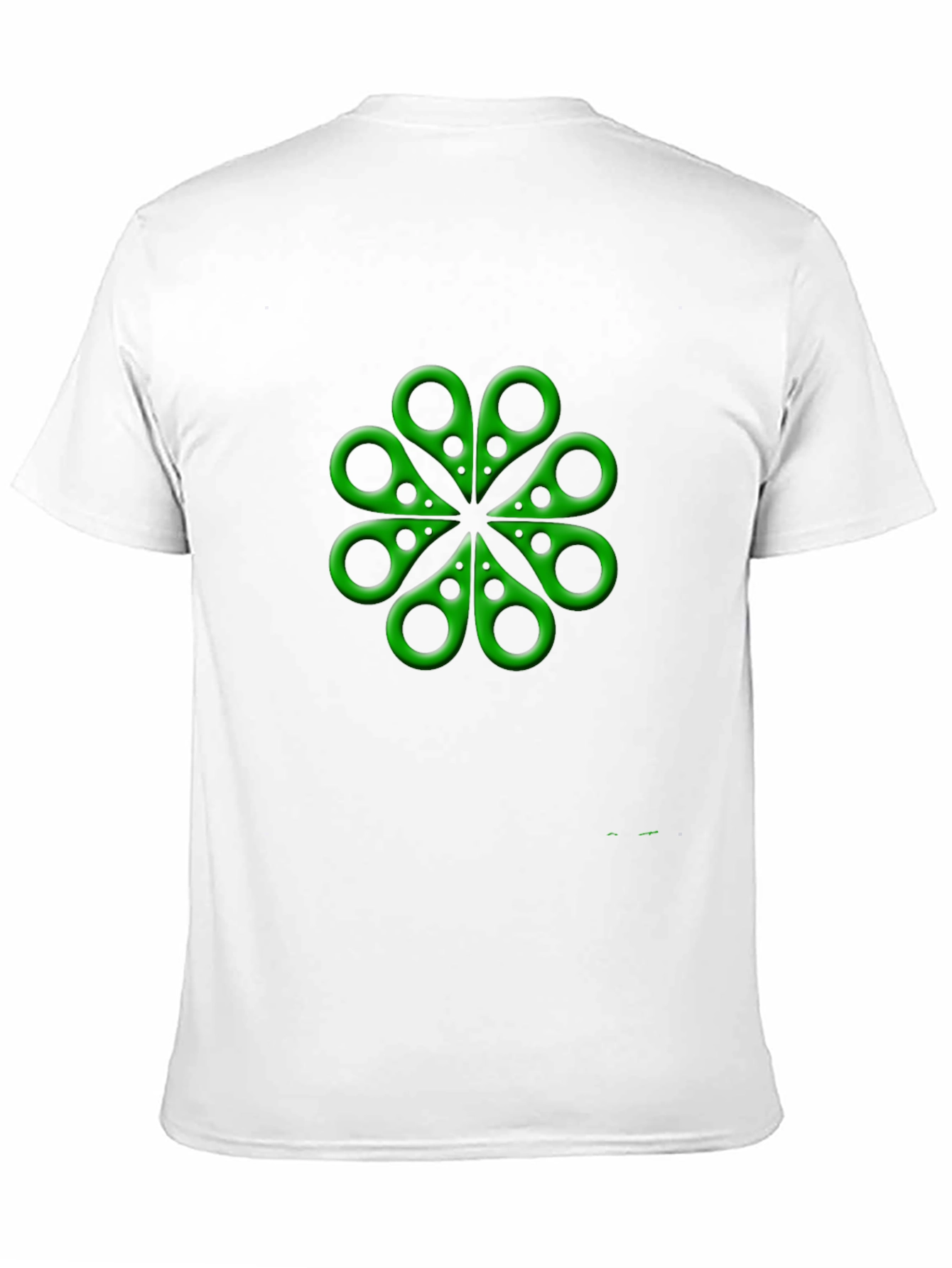 Green Clover Scissors Graphic T-Shirt