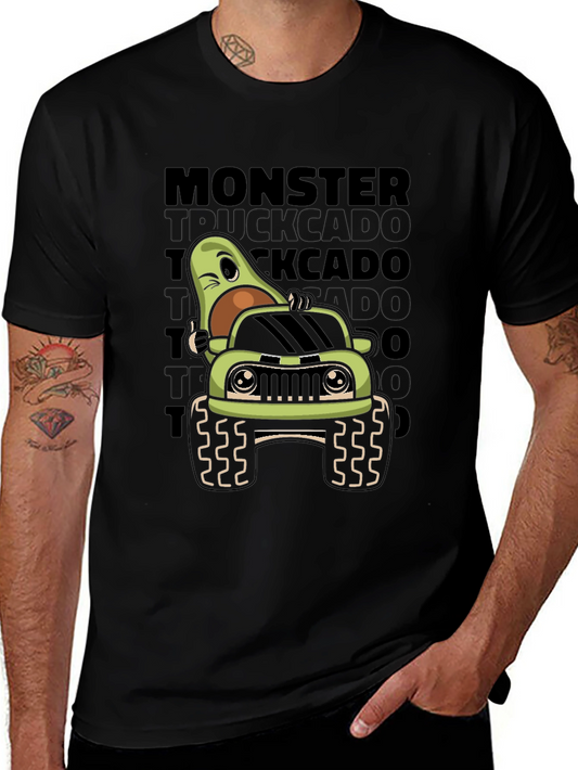 Monster Truck Avocado Graphic T-Shirt