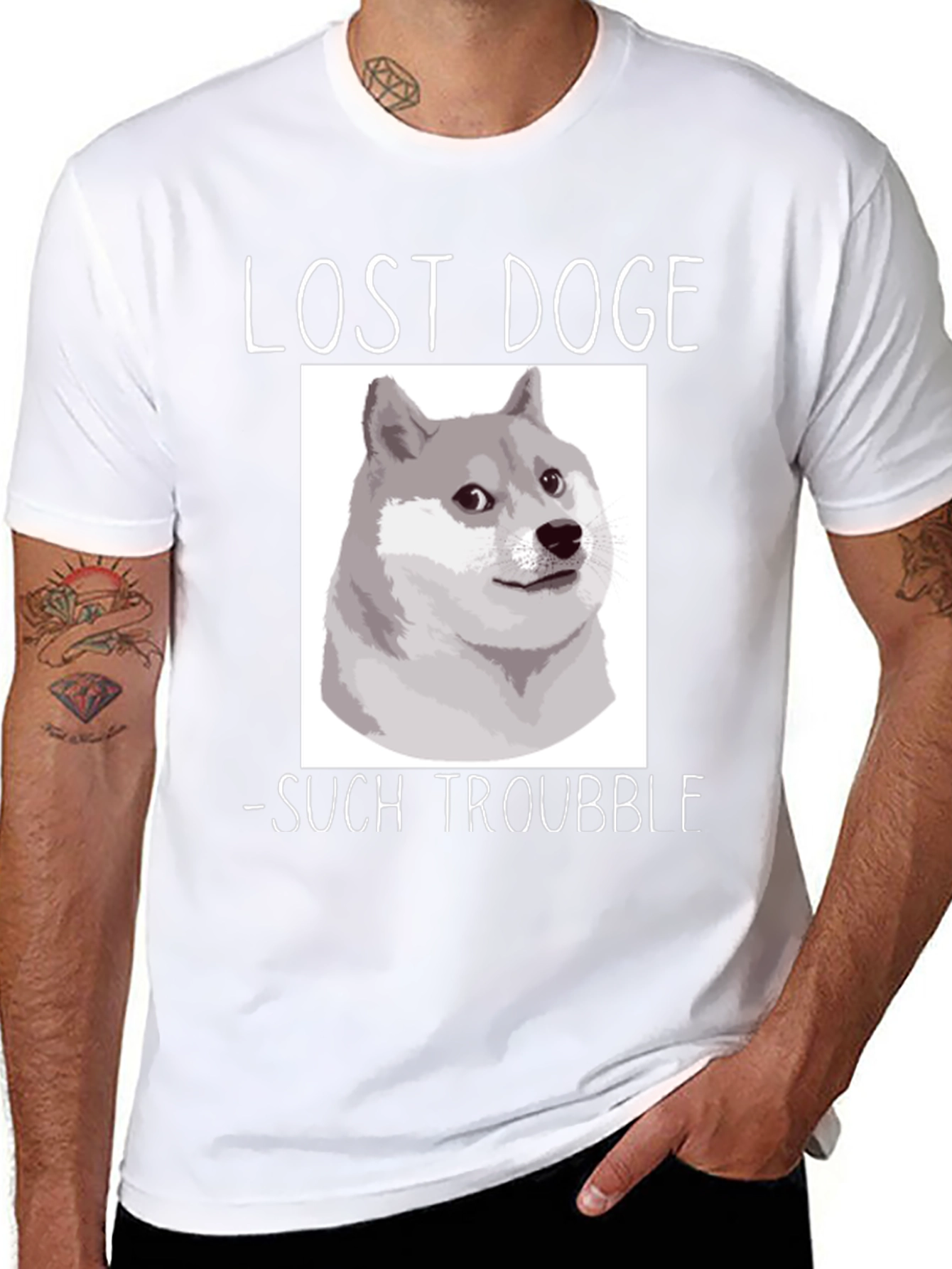 Lost Doge T-Shirt - Such Trouble Meme Tee