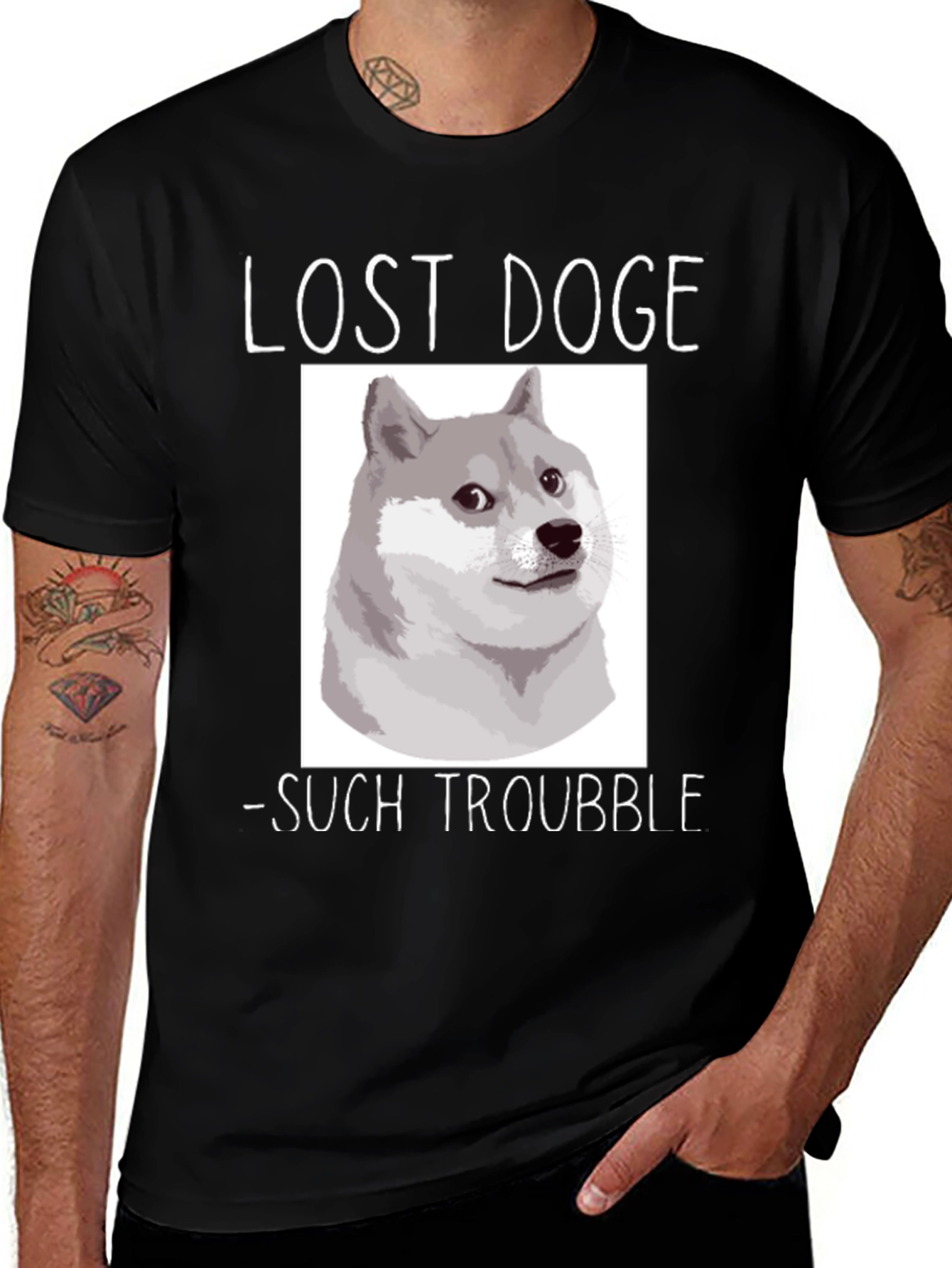 Lost Doge T-Shirt - Such Trouble Meme Tee