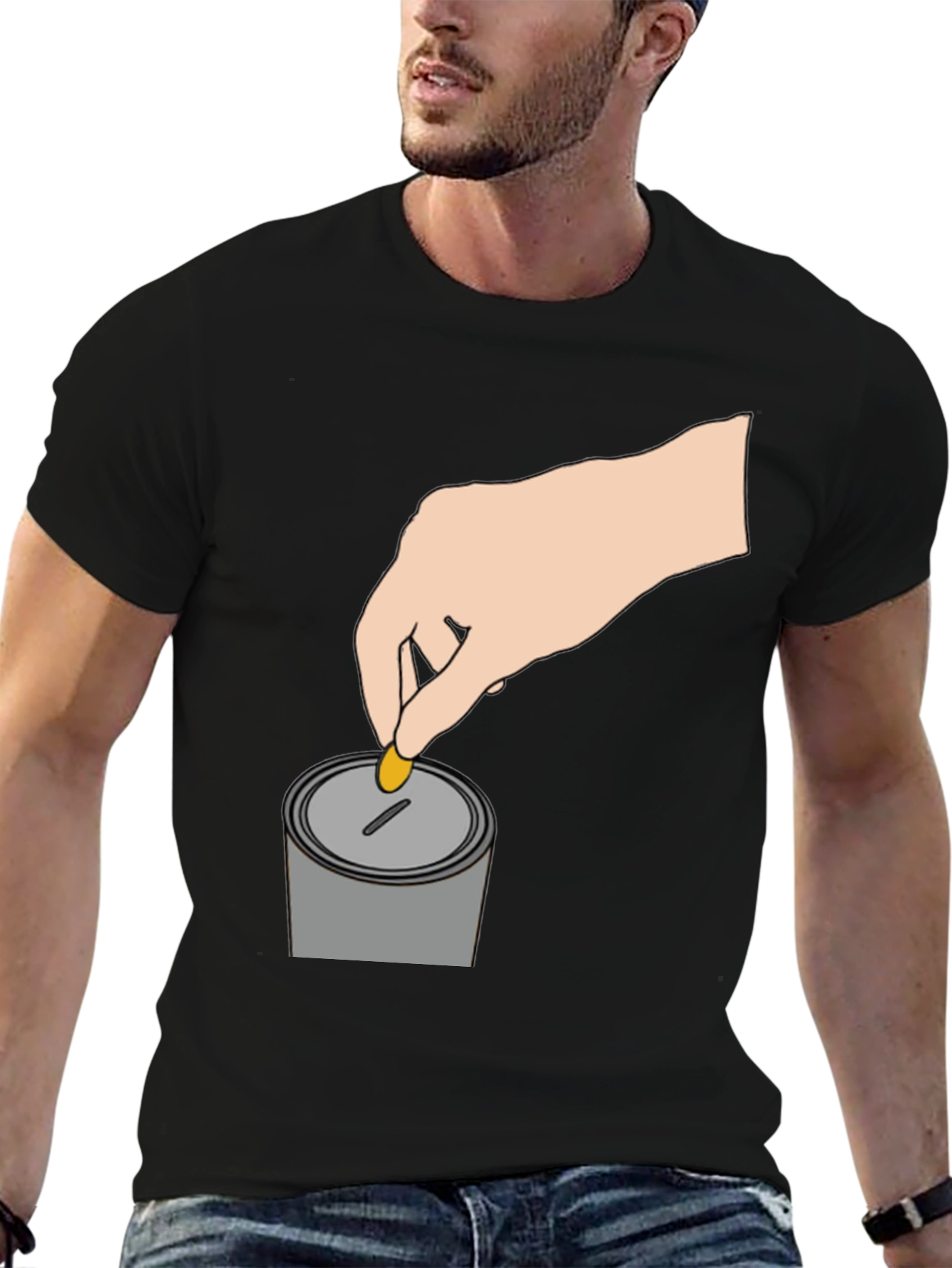 Donate Coin T-Shirt - Black