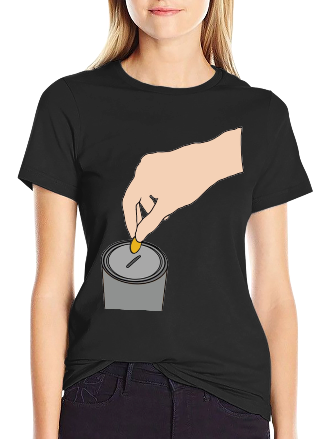 Donate Coin T-Shirt - Black