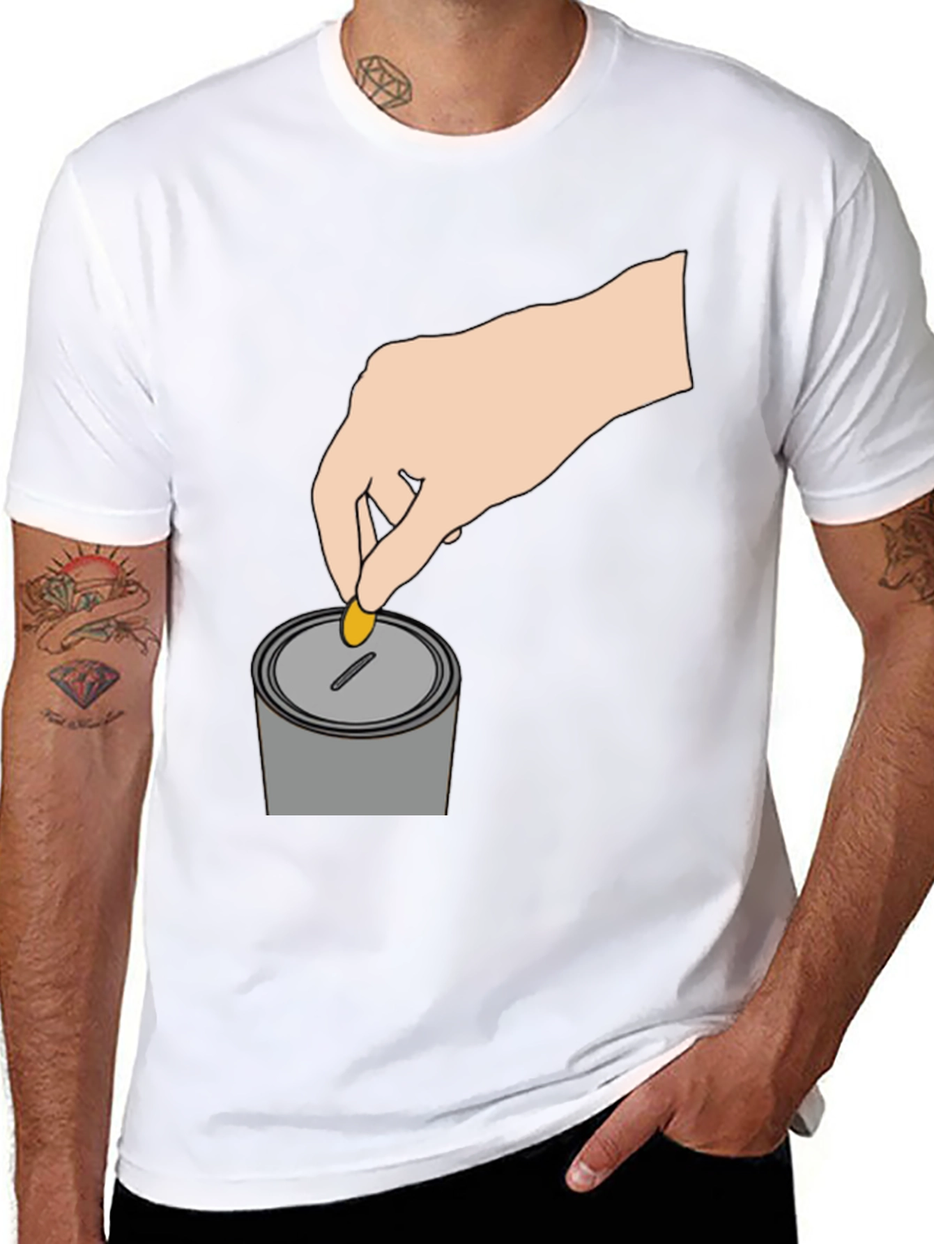 Donate Coin T-Shirt - Black