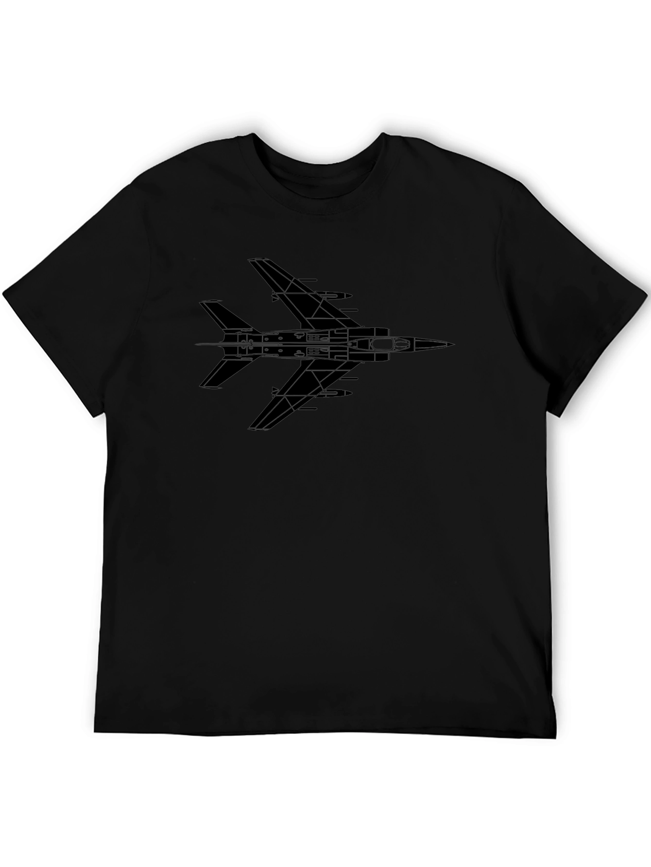 Jet Fighter Graphic Tee - Black