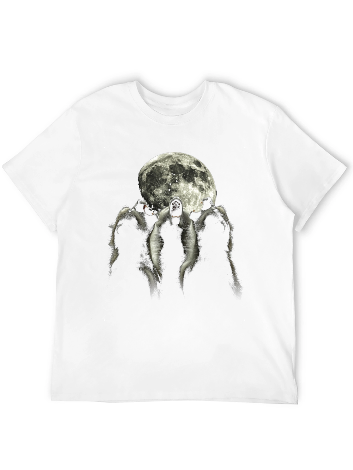Wolf Moon Graphic Tee - Black Short Sleeve