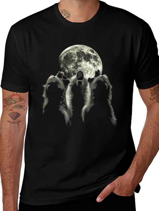 Wolf Moon Graphic Tee - Black Short Sleeve