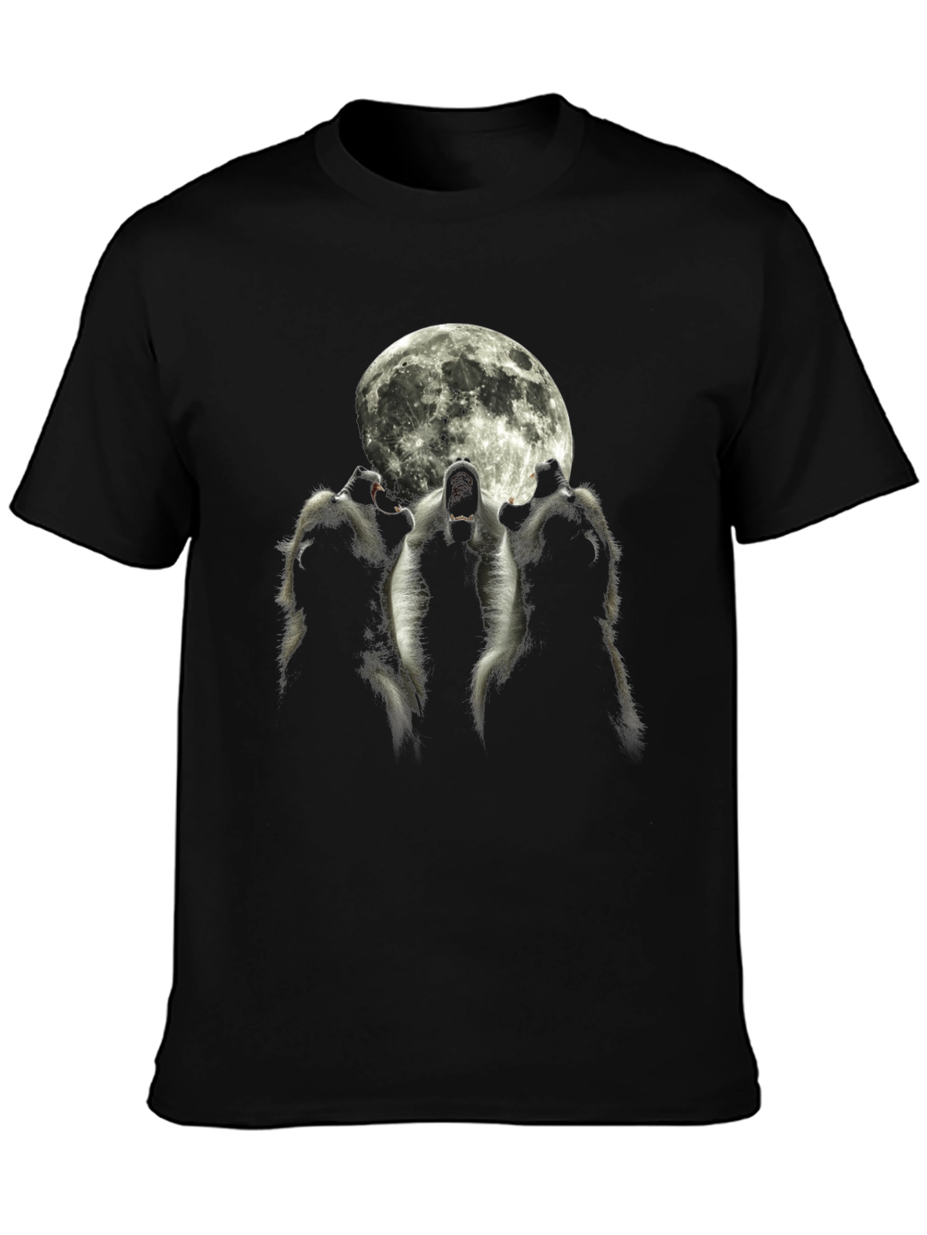 Wolf Moon Graphic Tee - Black Short Sleeve