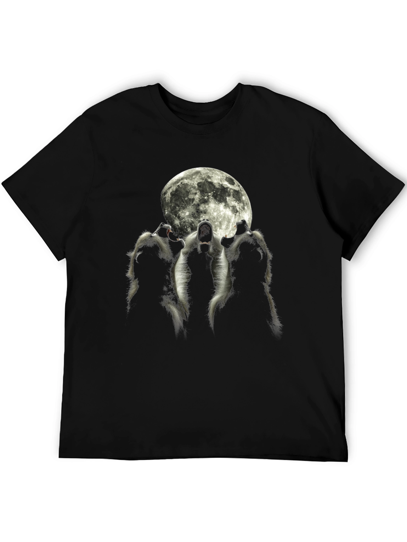 Wolf Moon Graphic Tee - Black Short Sleeve