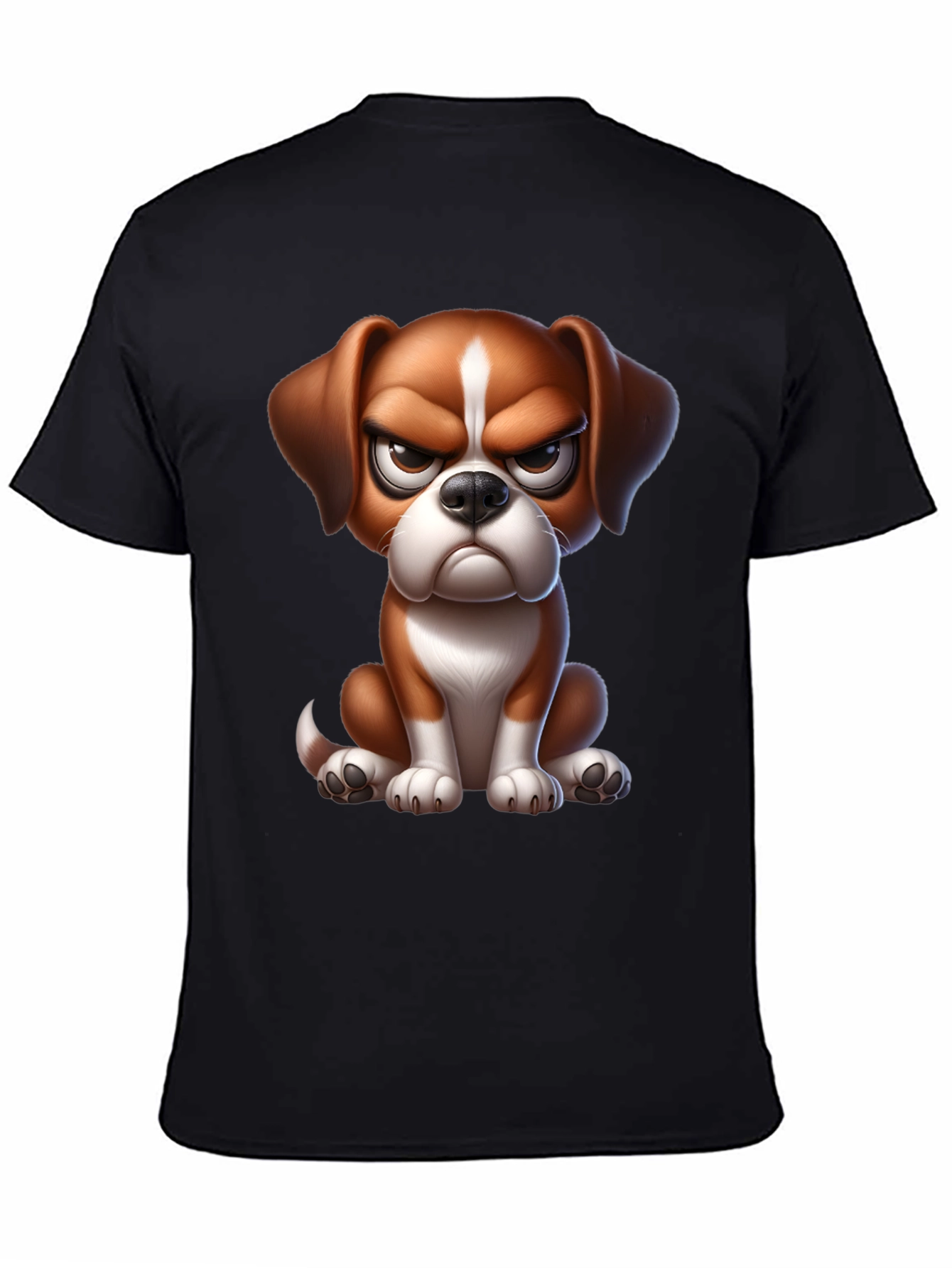Grumpy Cartoon Dog Graphic Tee