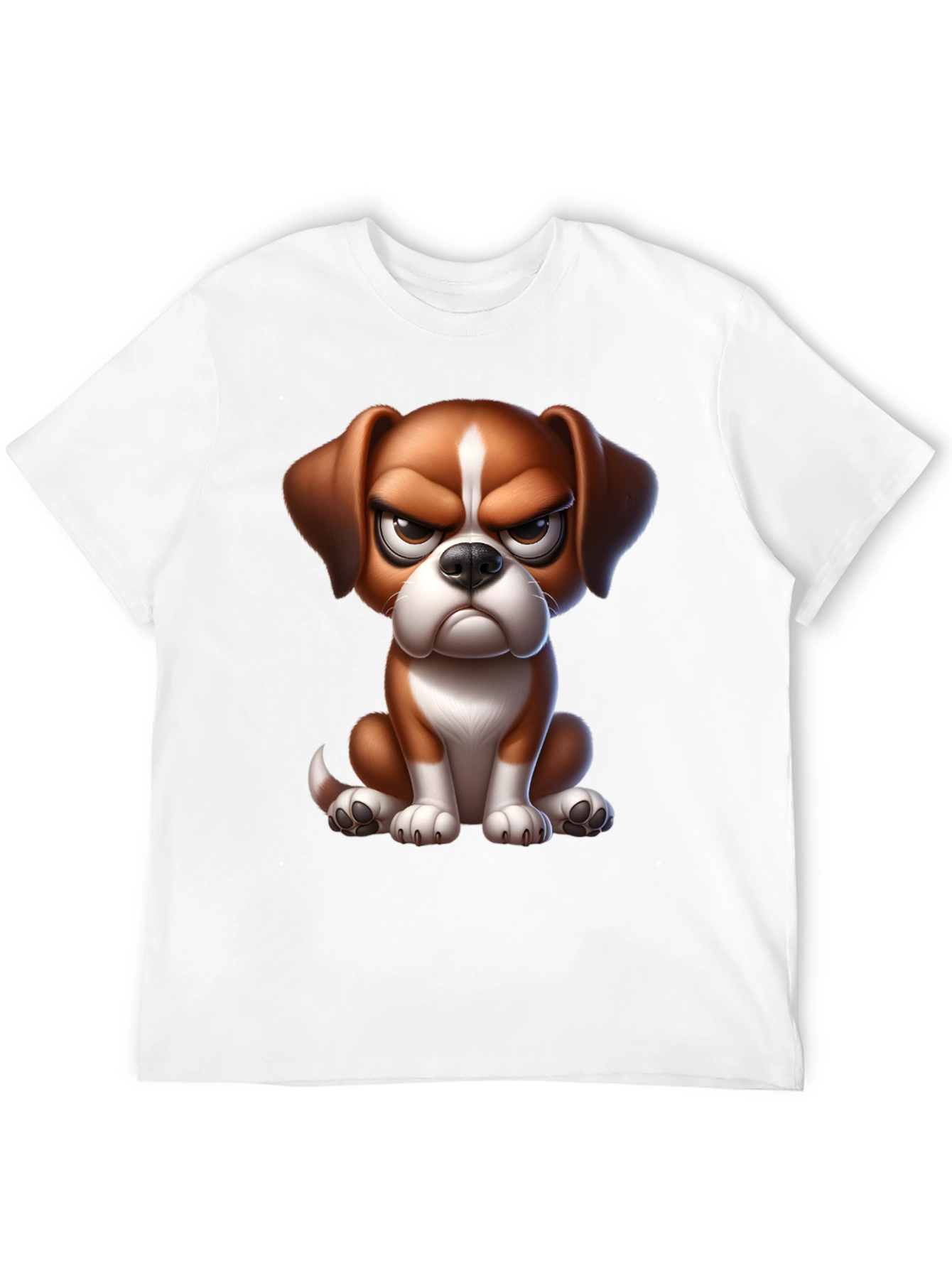 Grumpy Cartoon Dog Graphic Tee