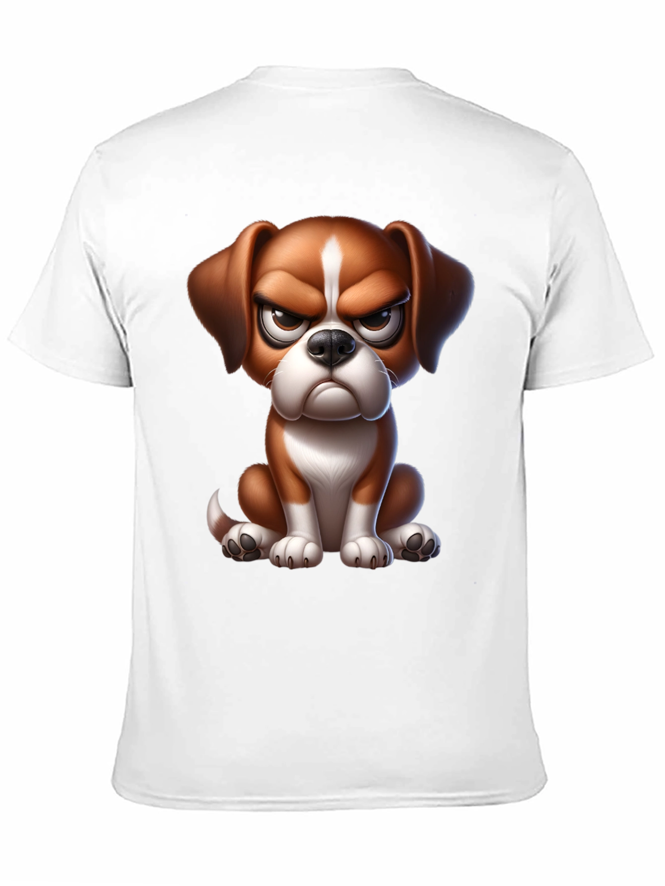 Grumpy Cartoon Dog Graphic Tee