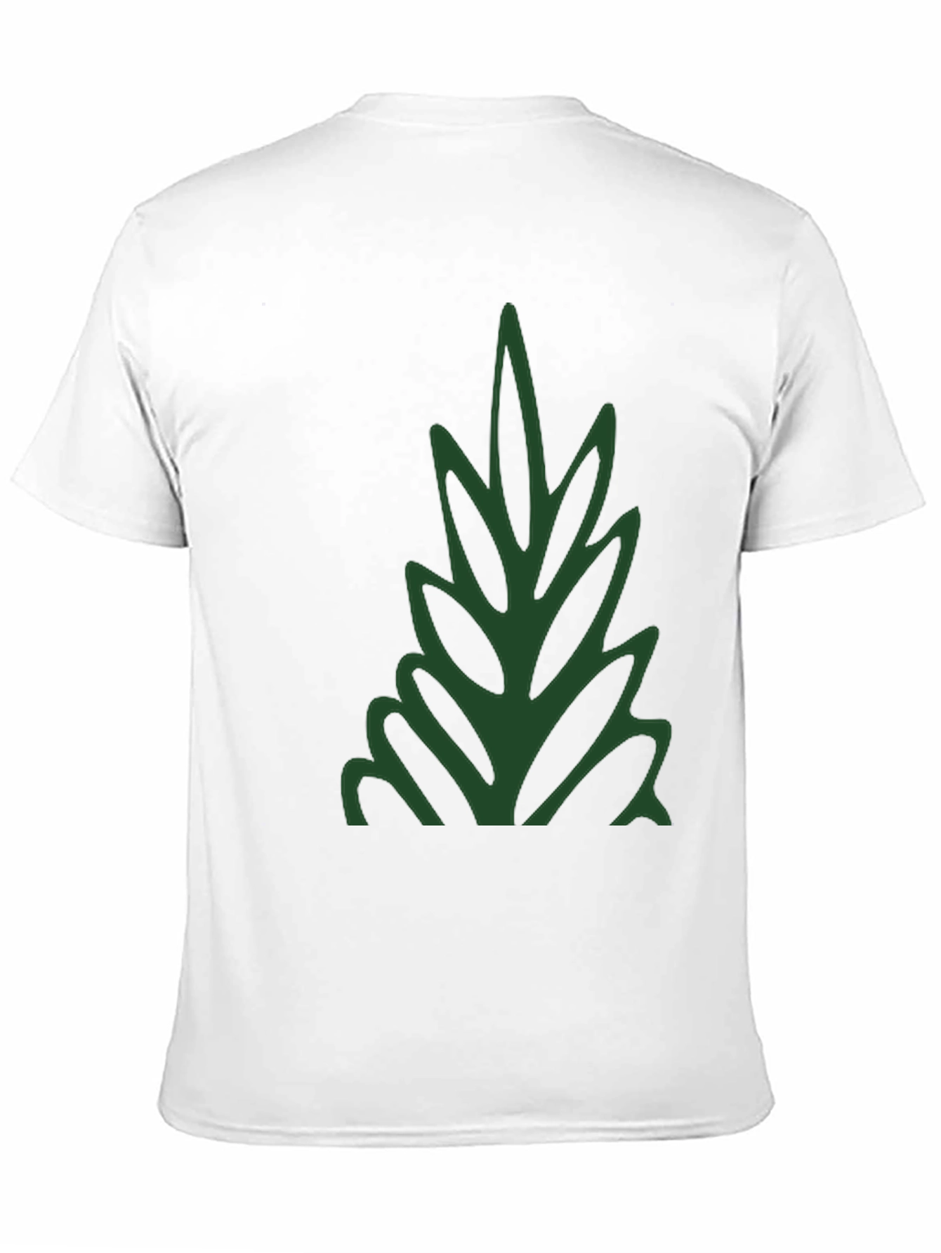 Stylish Black T-Shirt with Green Leaf Design
