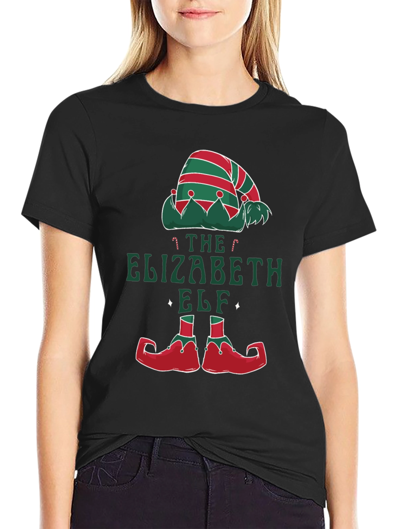 Elizabeth Elf Christmas T-Shirt Holiday Party