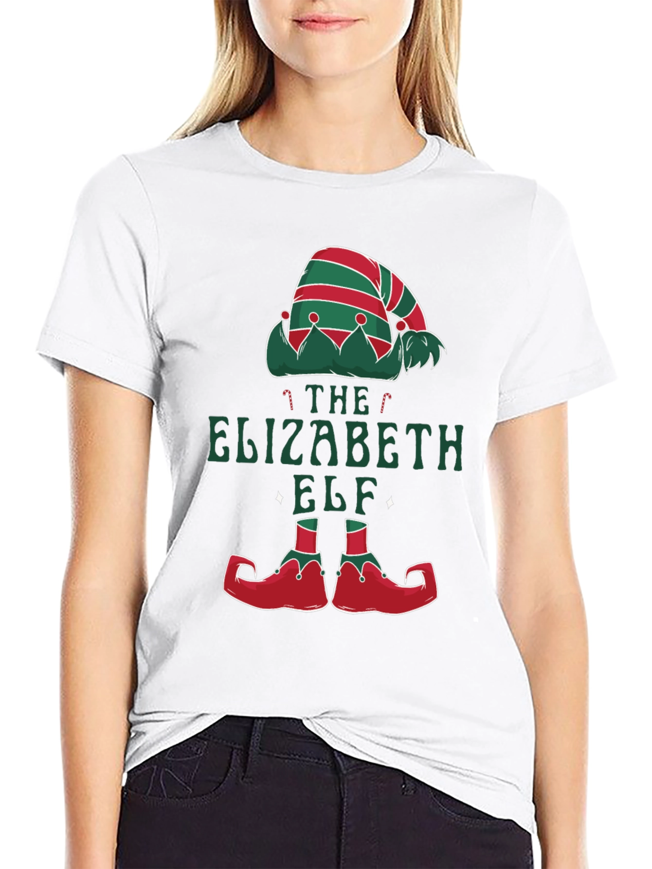Elizabeth Elf Christmas T-Shirt Holiday Party