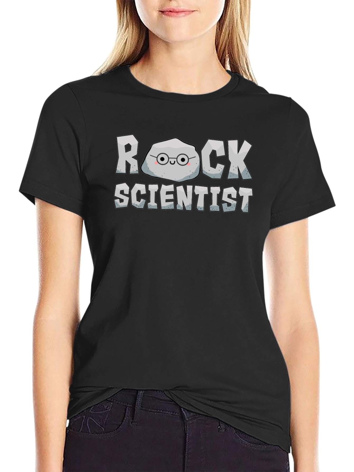Rock Scientist Funny Graphic Tee - Black