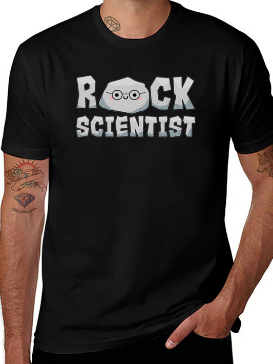 Rock Scientist Funny Graphic Tee - Black