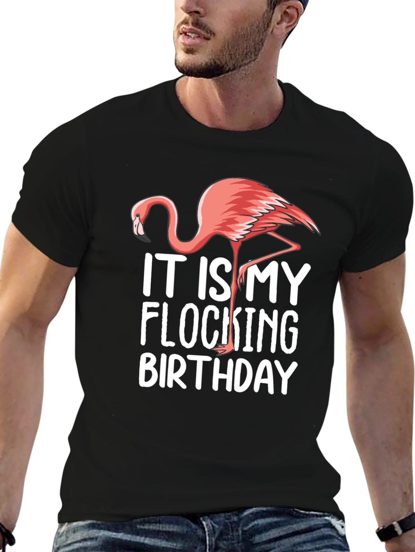 Its My Flocking Birthday T-Shirt Flamingo Graphic Tee