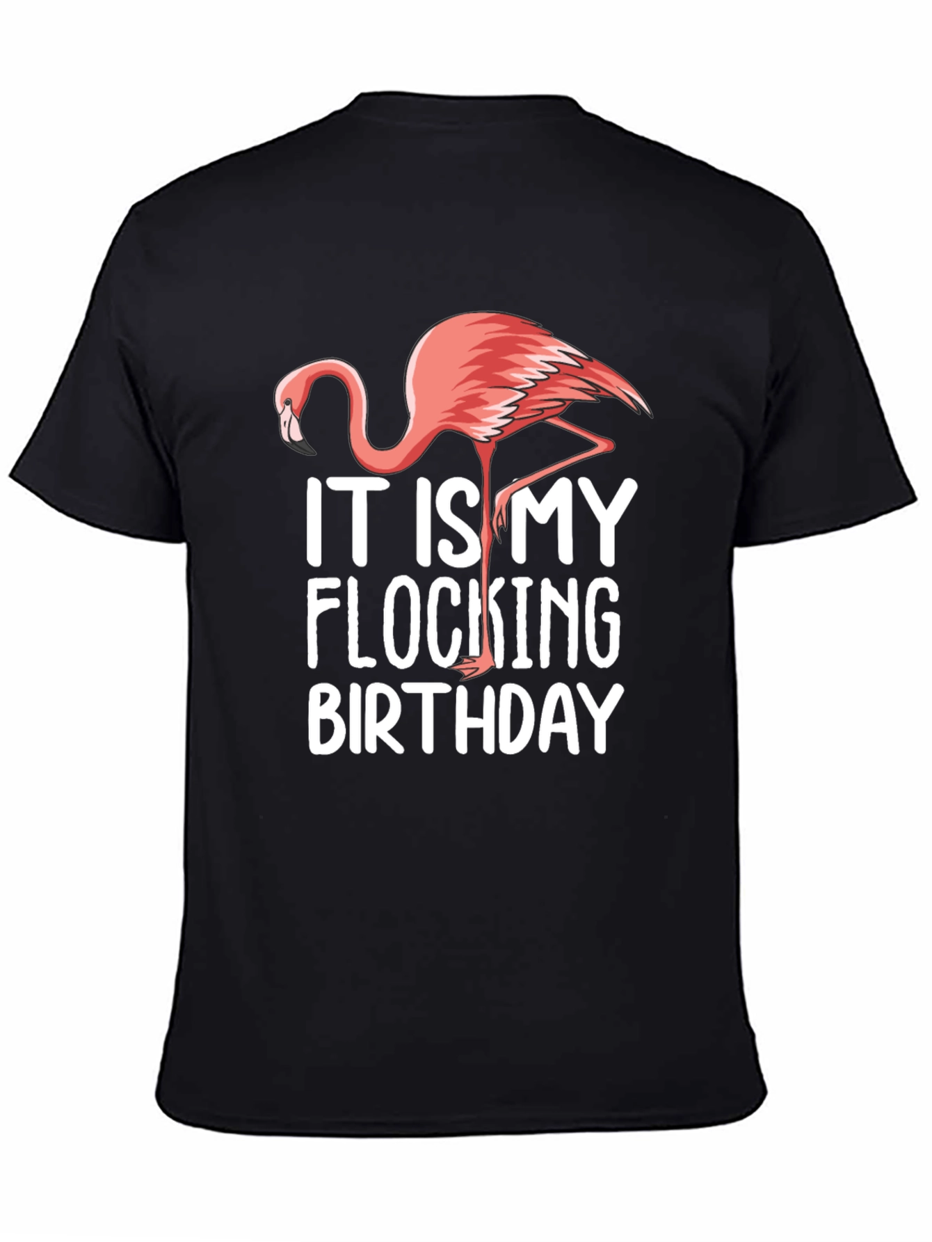 Its My Flocking Birthday T-Shirt Flamingo Graphic Tee