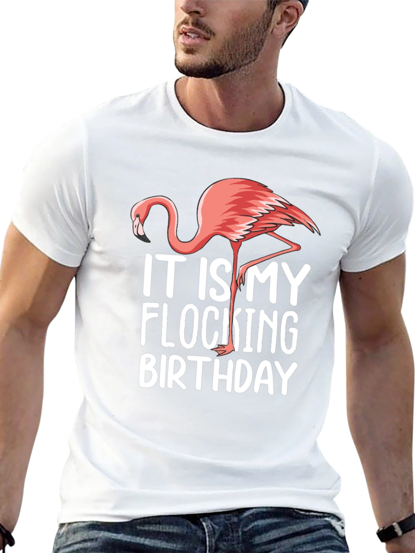 Its My Flocking Birthday T-Shirt Flamingo Graphic Tee