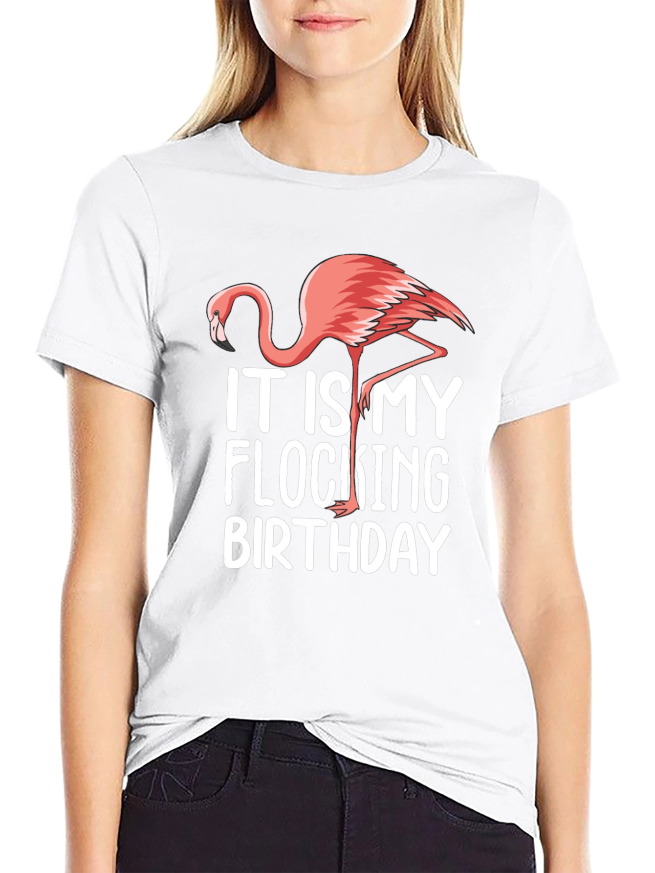 Its My Flocking Birthday T-Shirt Flamingo Graphic Tee