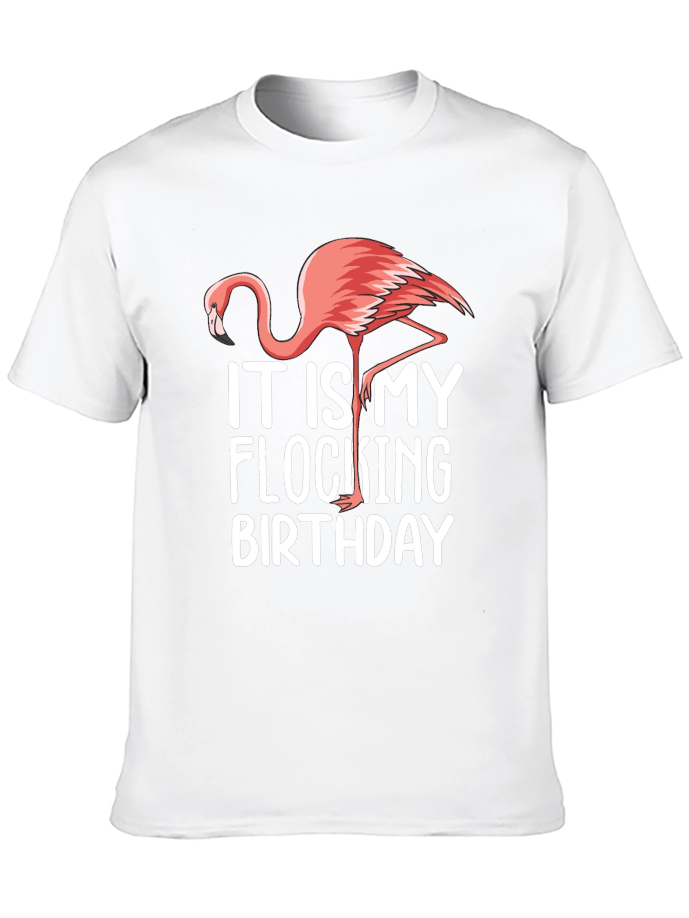 Its My Flocking Birthday T-Shirt Flamingo Graphic Tee