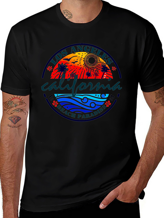 Los Angeles California Beach Paradise Graphic T-Shirt