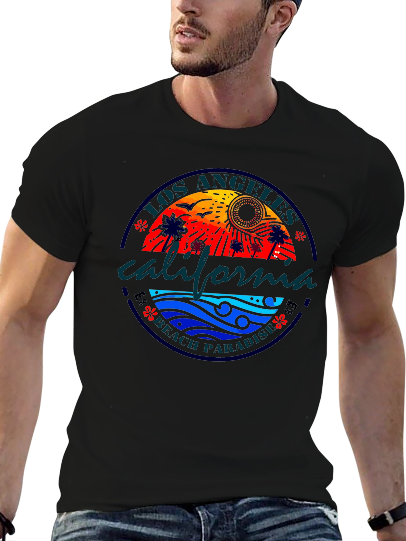 Los Angeles California Beach Paradise Graphic T-Shirt