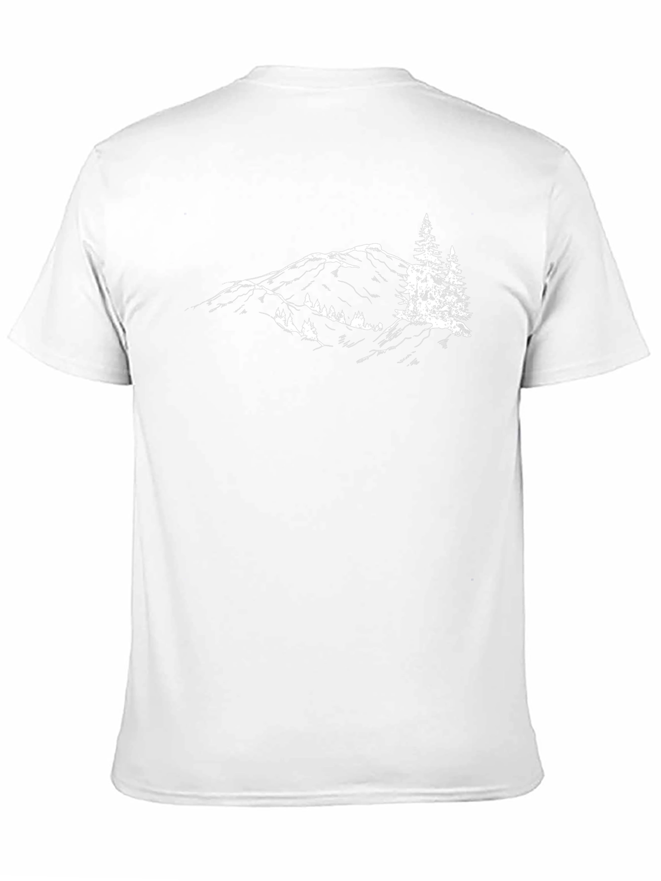 Mountain Graphic Tee - Black Cotton T-Shirt