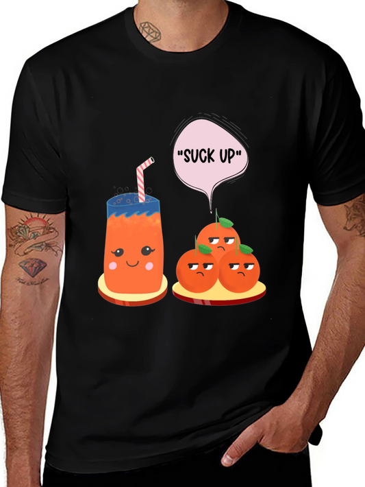 Funny Orange Juice T-Shirt - Suck Up Graphic Tee