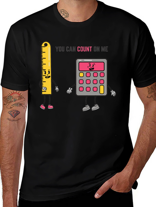 Count On Me Graphic T-Shirt - Funny Math Pun Tee