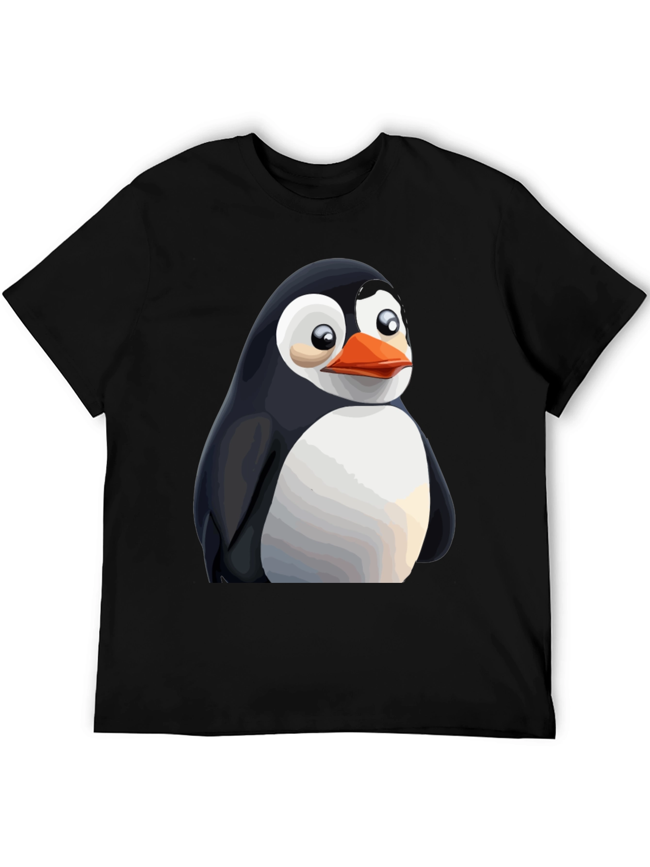 Penguin Graphic Print T-Shirt - Black