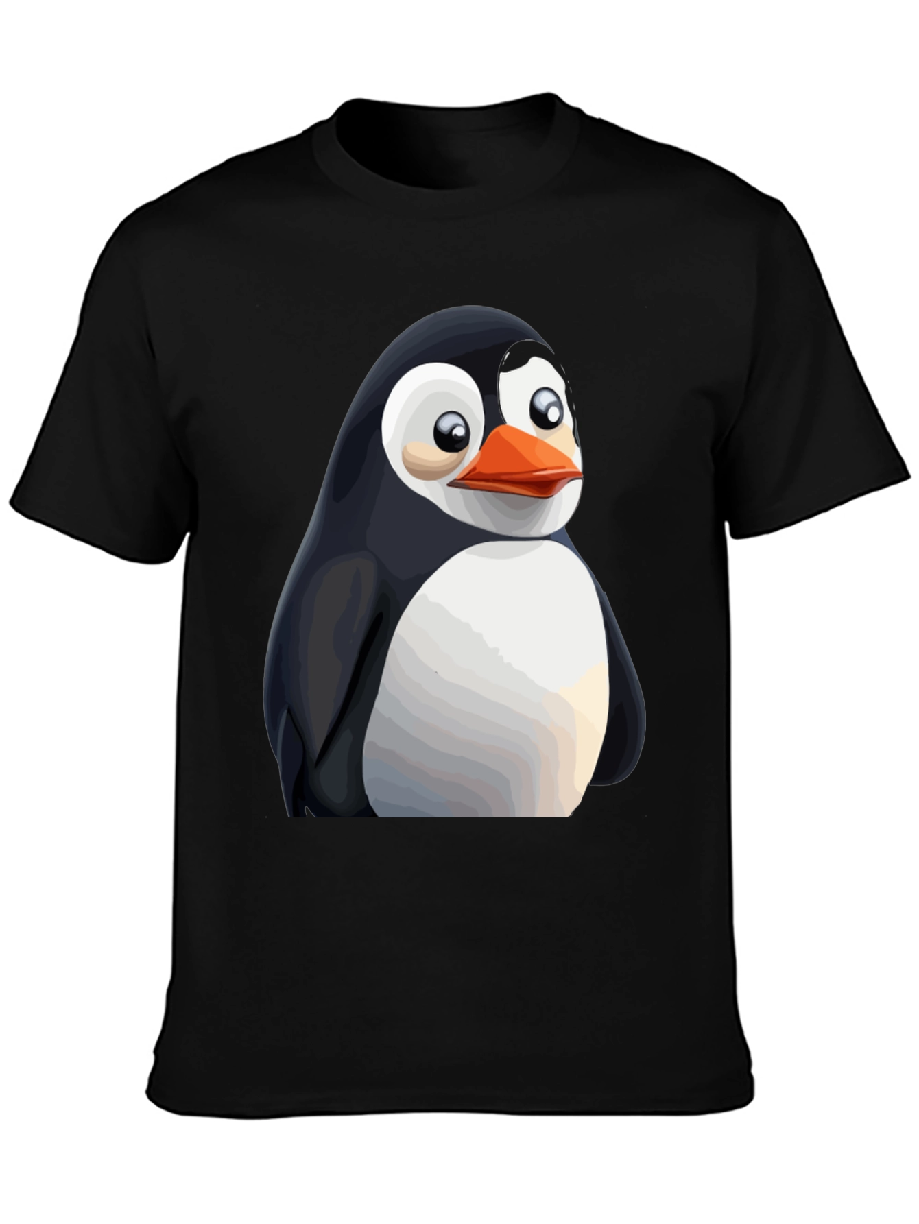 Penguin Graphic Print T-Shirt - Black