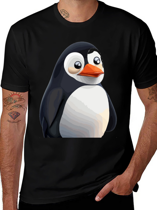 Penguin Graphic Print T-Shirt - Black