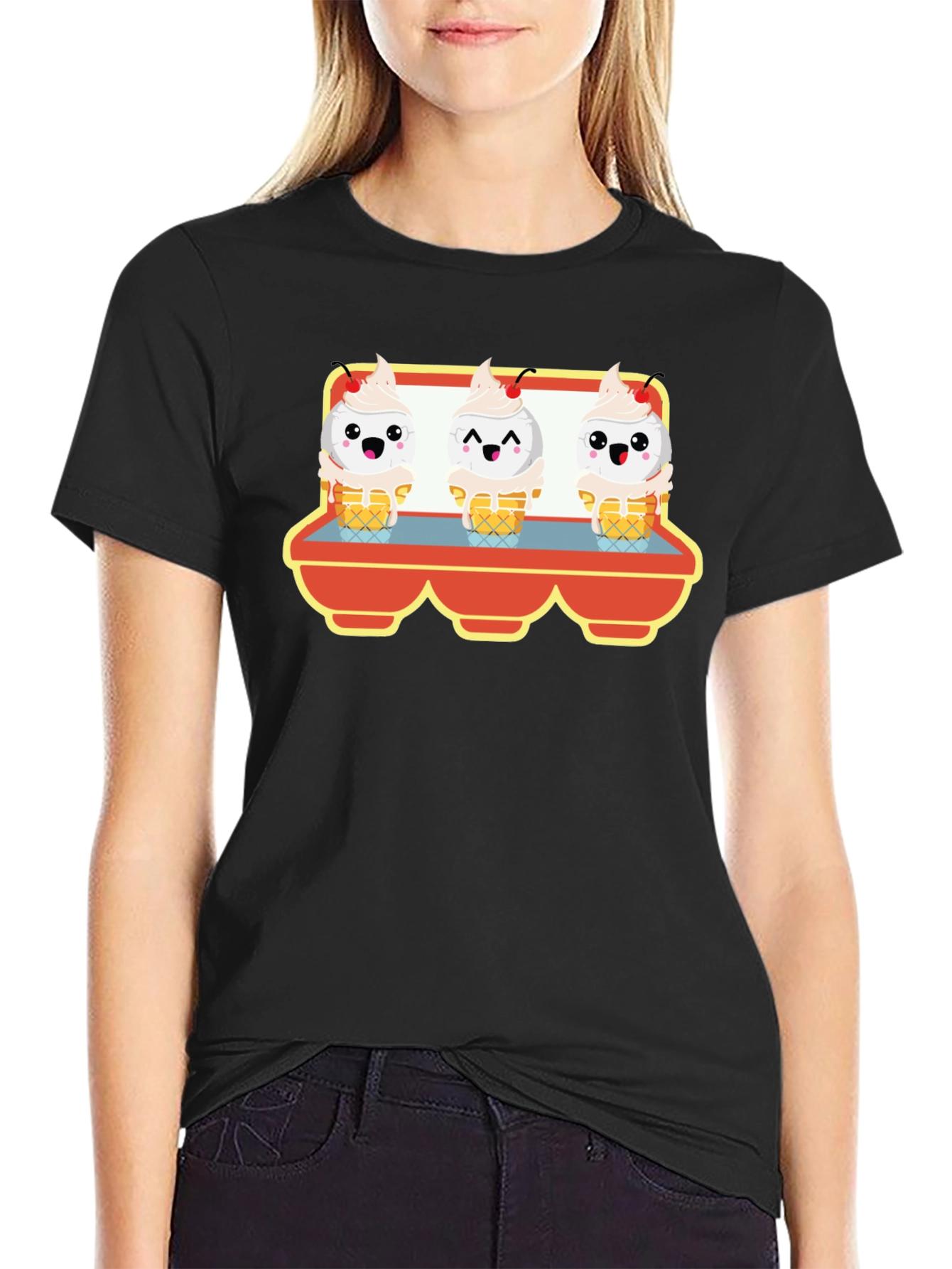 Cute Ice Cream Cone T-Shirt - Unique Graphic Tee
