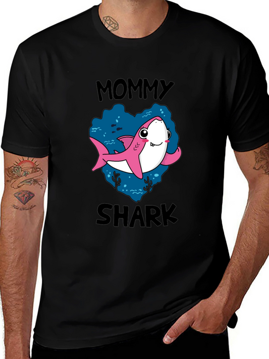 Mommy Shark T-Shirt - Cute Cartoon Graphic Tee