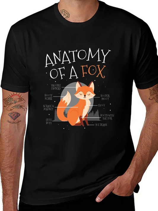 Anatomy of a Fox Graphic T-Shirt - Novelty Tee