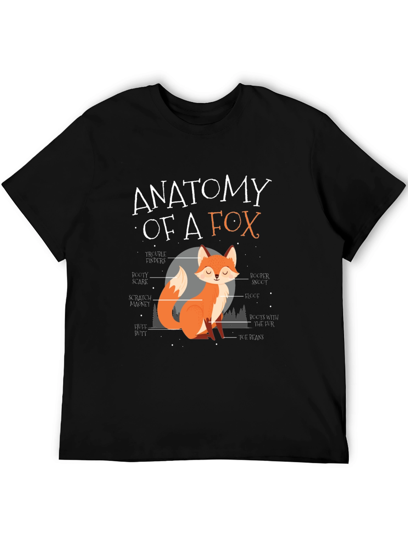 Anatomy of a Fox Graphic T-Shirt - Novelty Tee