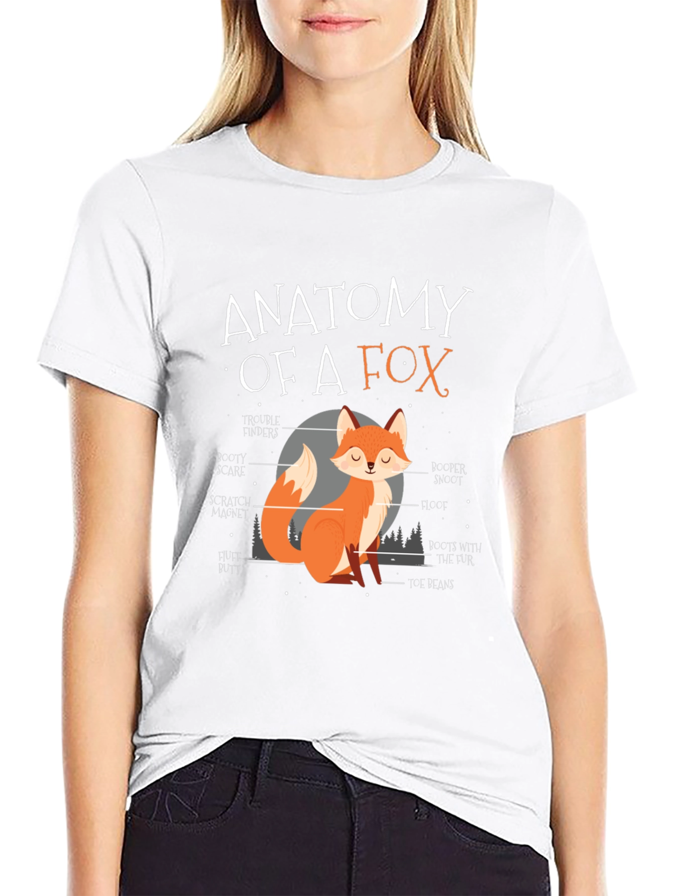 Anatomy of a Fox Graphic T-Shirt - Novelty Tee