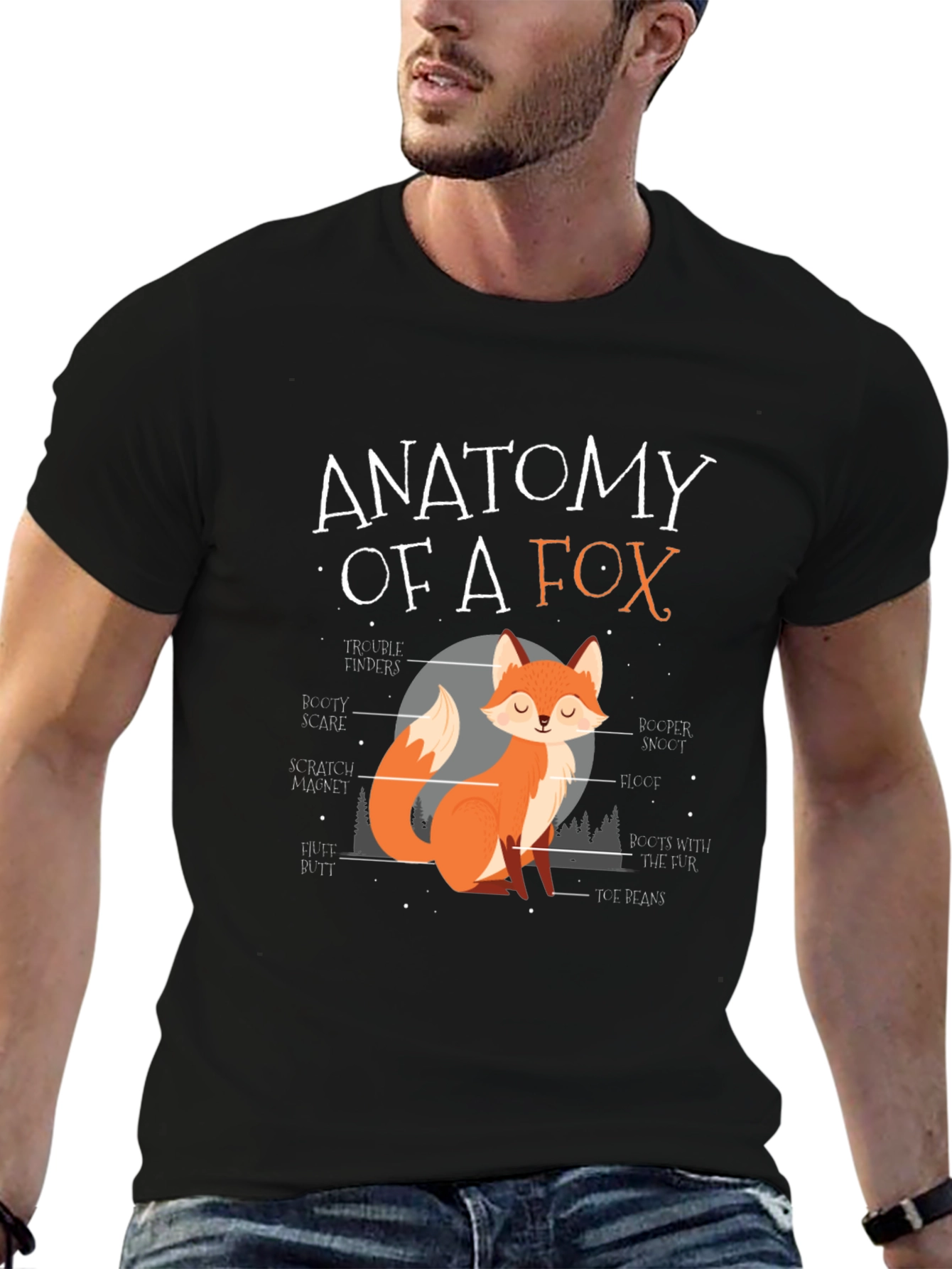 Anatomy of a Fox Graphic T-Shirt - Novelty Tee