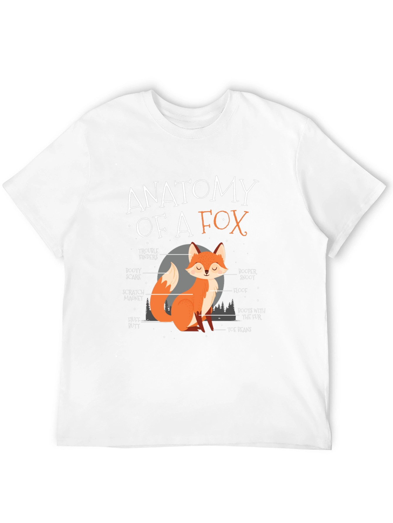 Anatomy of a Fox Graphic T-Shirt - Novelty Tee