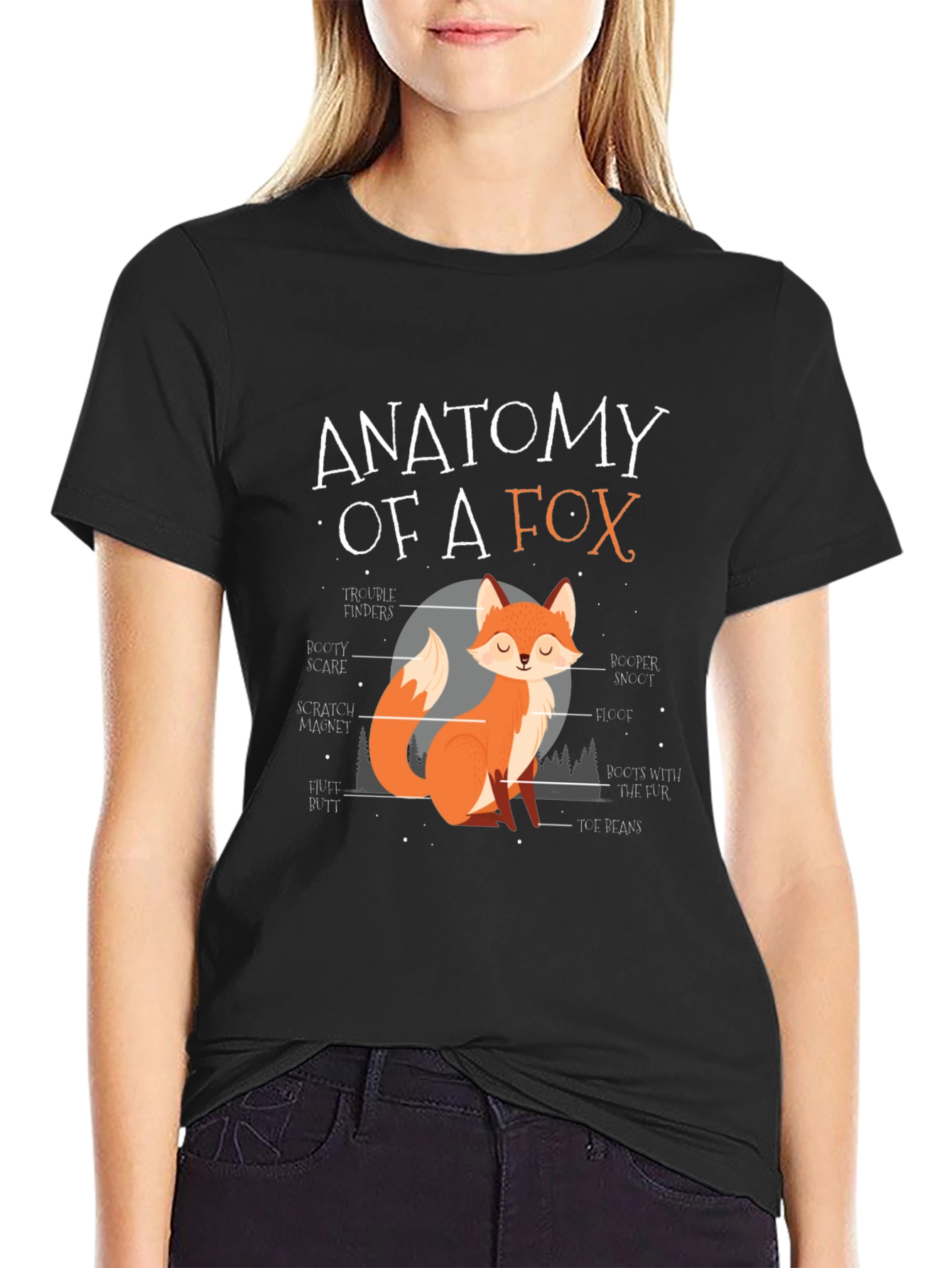 Anatomy of a Fox Graphic T-Shirt - Novelty Tee