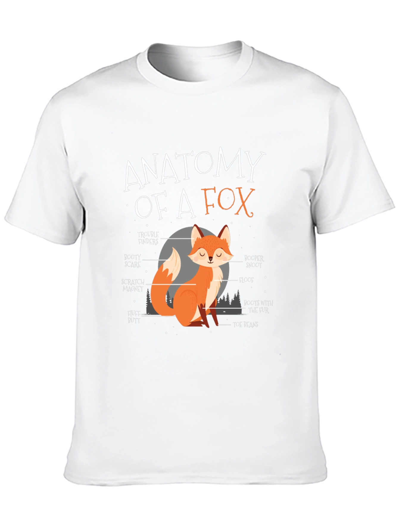 Anatomy of a Fox Graphic T-Shirt - Novelty Tee