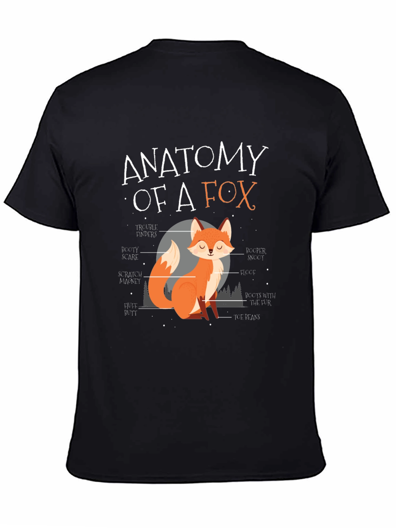 Anatomy of a Fox Graphic T-Shirt - Novelty Tee