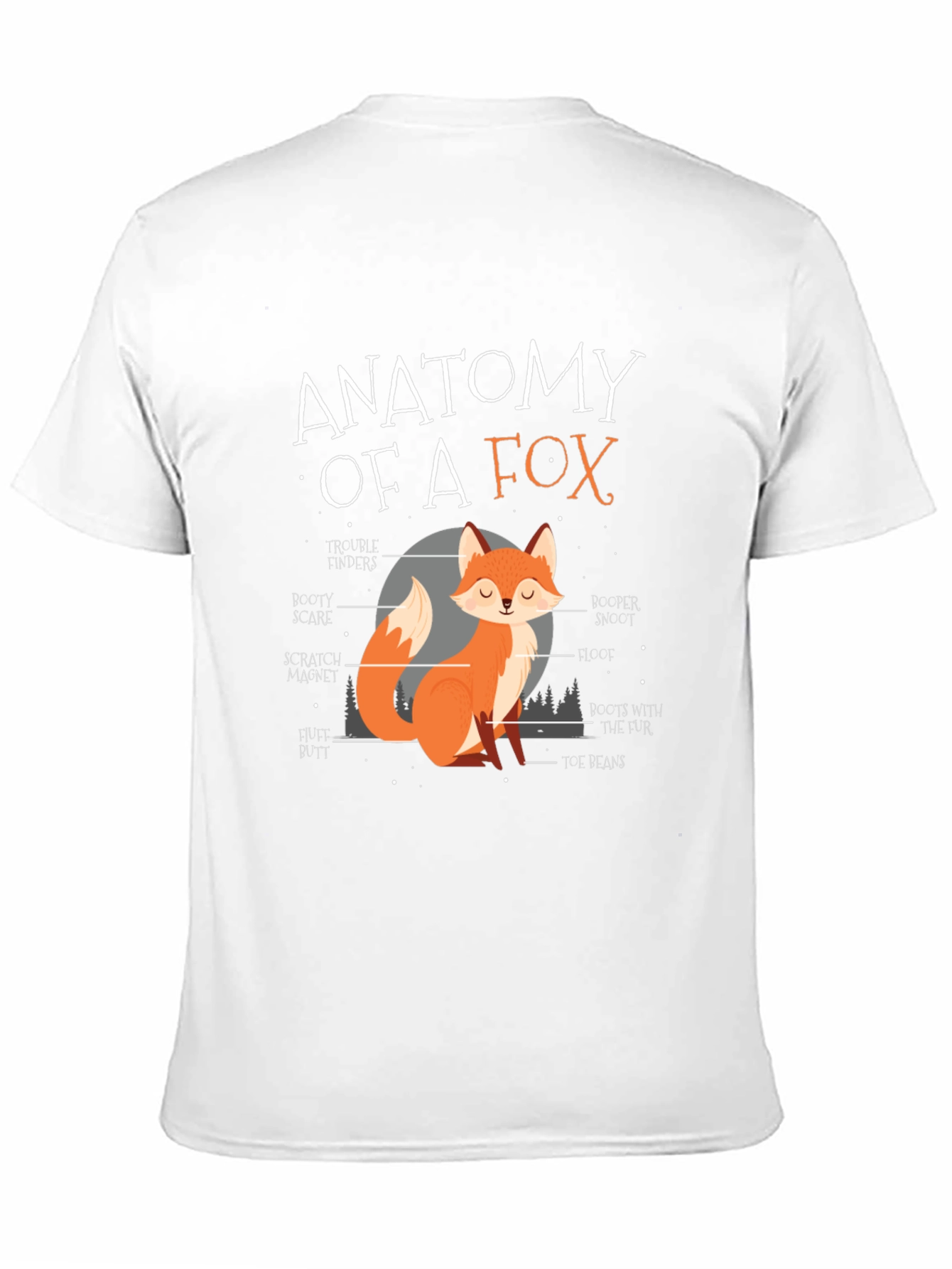 Anatomy of a Fox Graphic T-Shirt - Novelty Tee