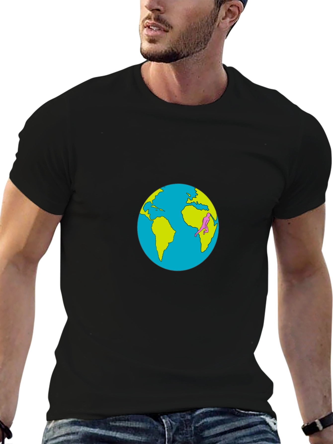 Earth Day T-Shirt: Global Runner Design