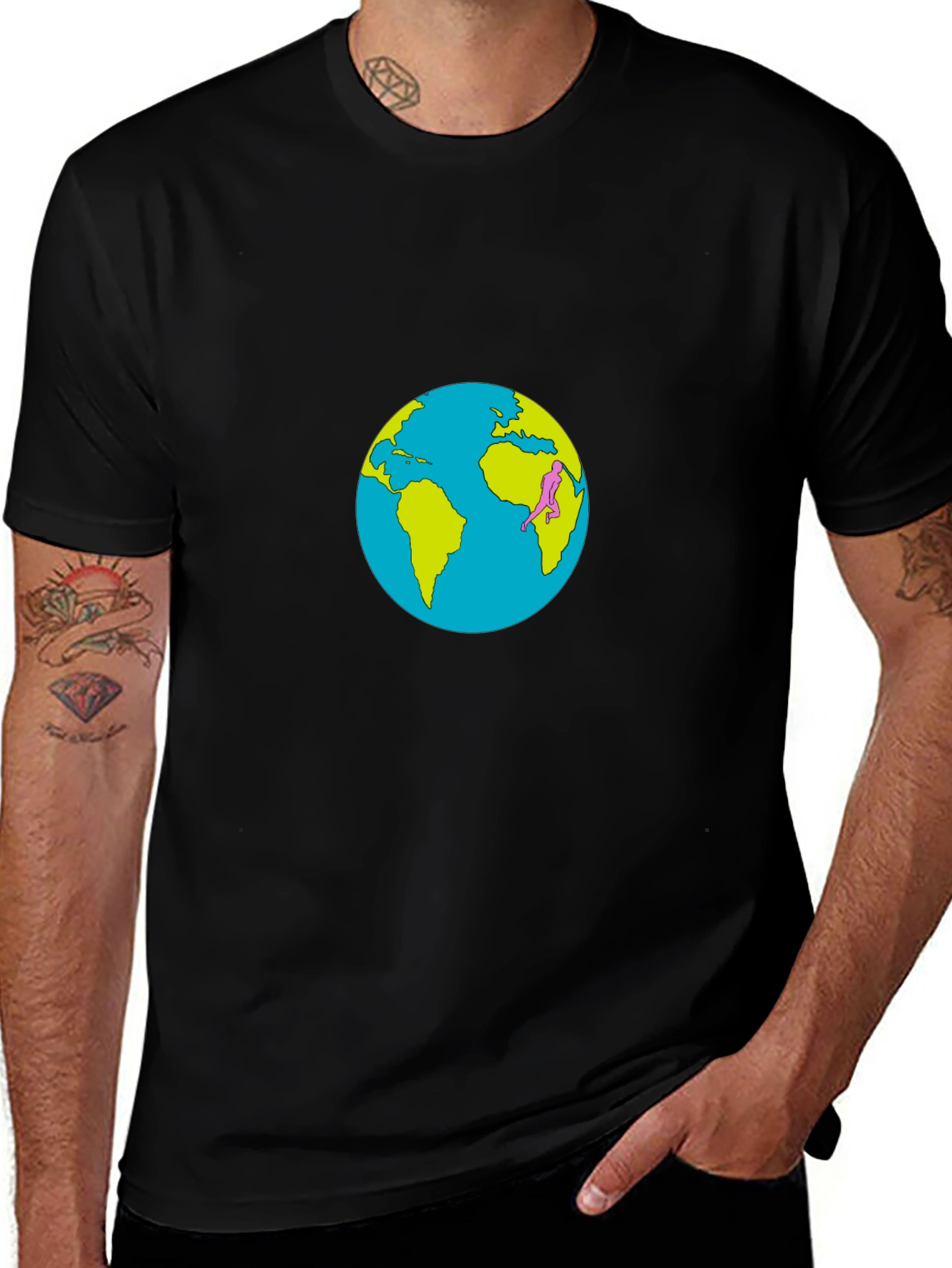 Earth Day T-Shirt: Global Runner Design