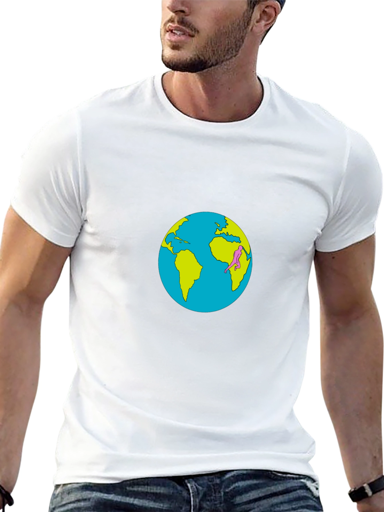 Earth Day T-Shirt: Global Runner Design